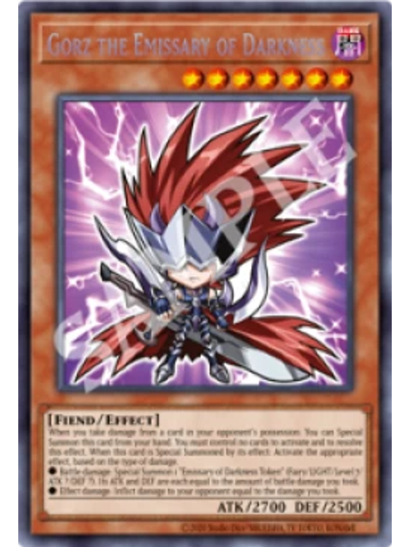 Gorz the Emissary of Darkness - BLMM-EN005 - Secret Rare 1st Edition 1