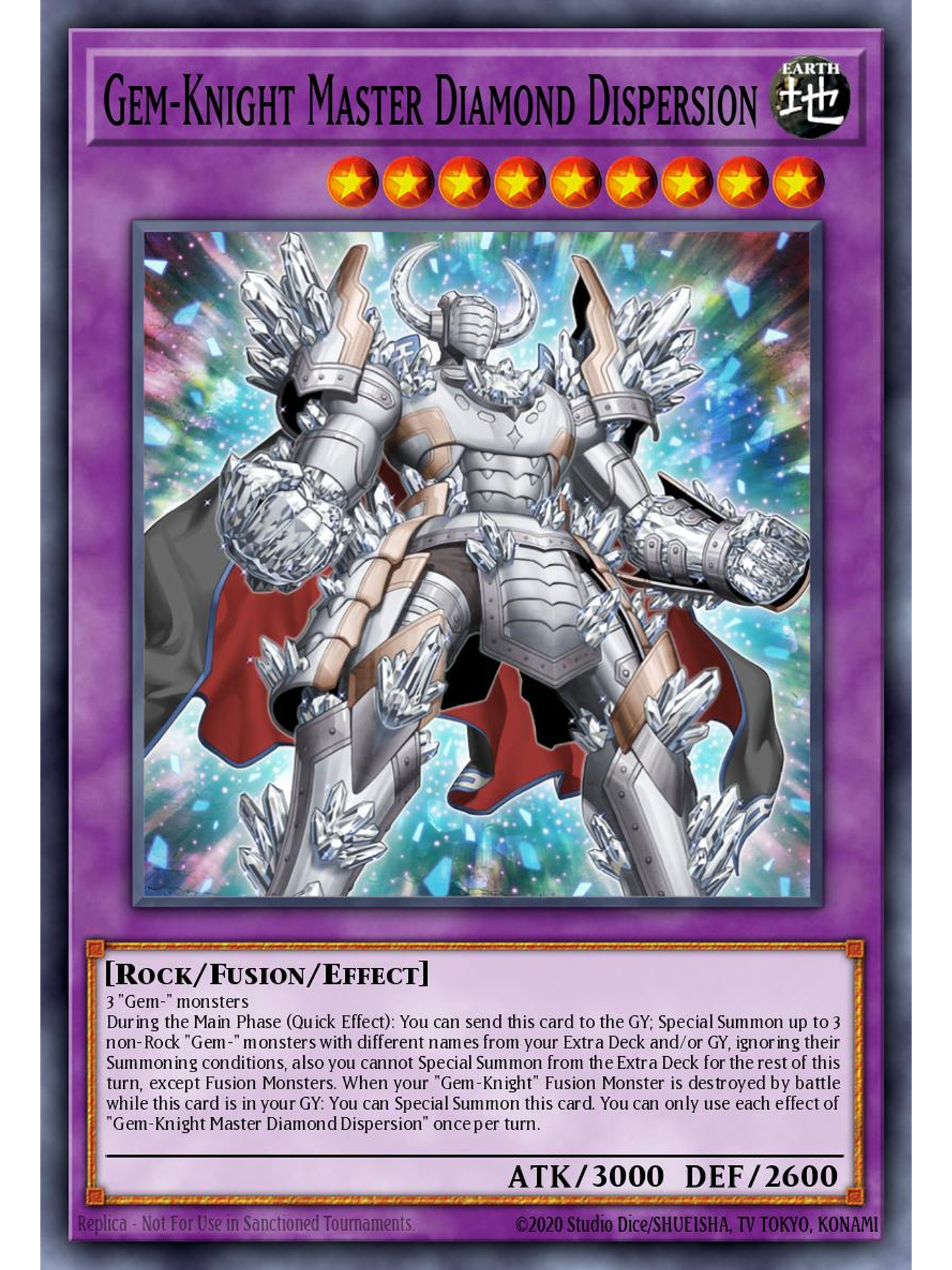 Gem-Knight Master Diamond Dispersion - BLMM-EN020 - Secret Rare 1st Edition 1