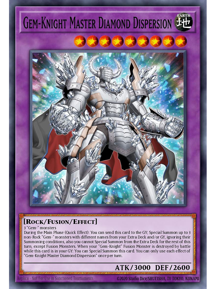 Gem-Knight Master Diamond Dispersion - BLMM-EN020 - Secret Rare 1st Edition 1