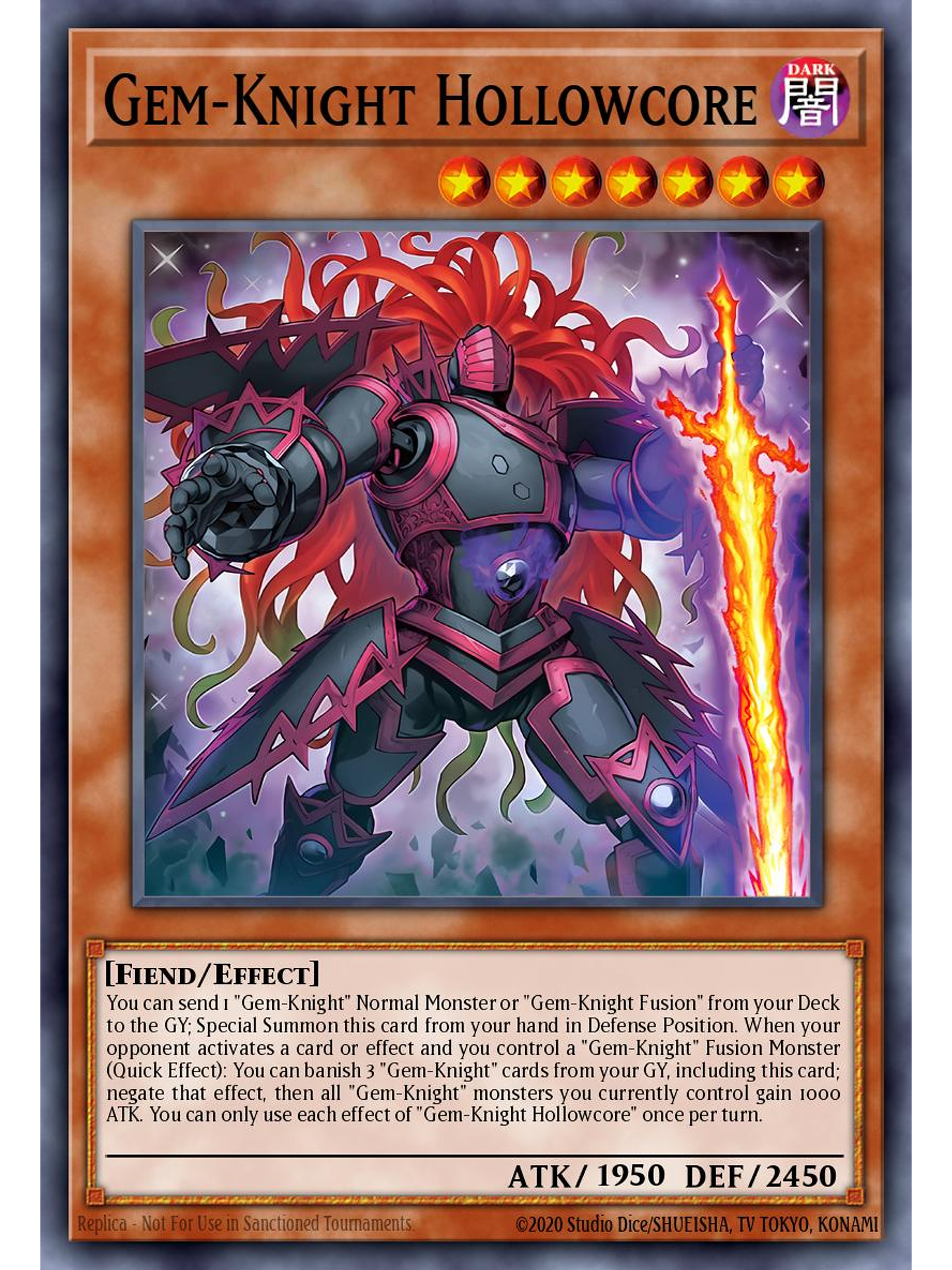 Gem-Knight Hollowcore - BLMM-EN022 - Secret Rare 1st Edition 1