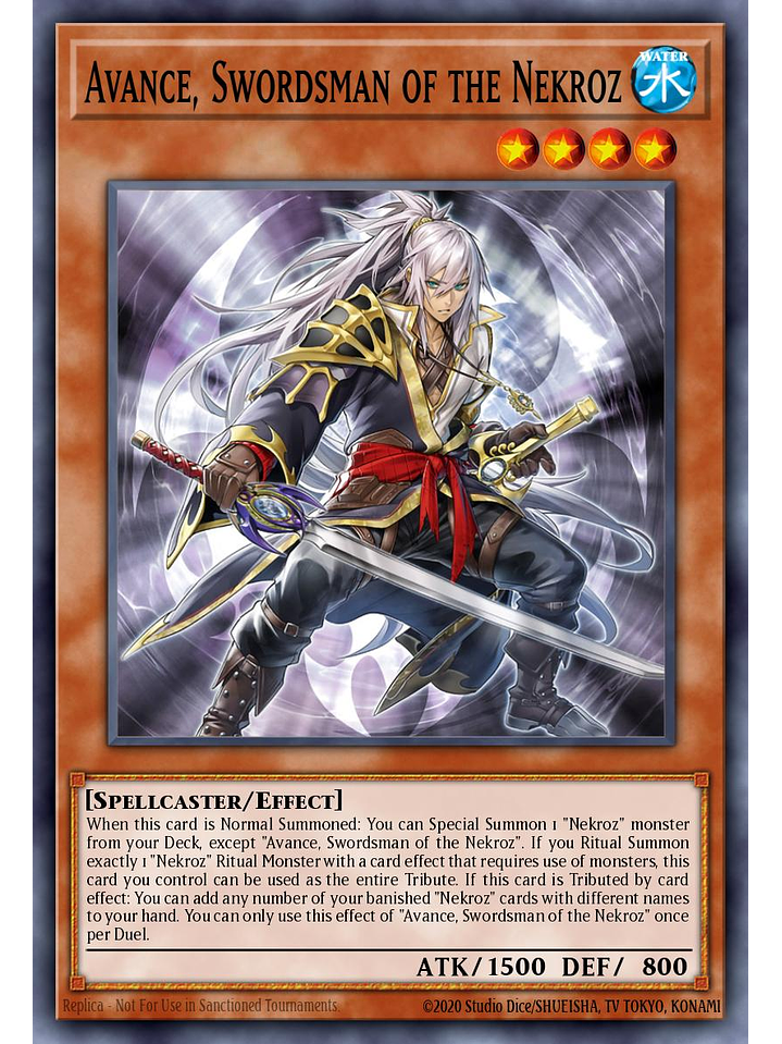 Avance, Swordsman of the Nekroz - BLMM-EN024 - Secret Rare 1st Edition 1