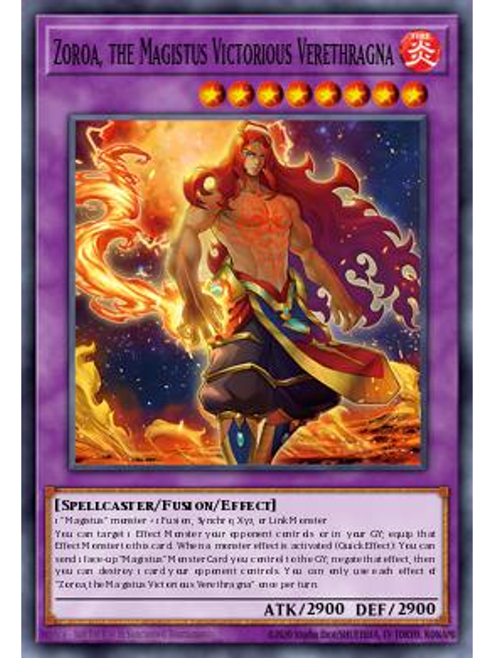 Zoroa, the Magistus Verethragna - BLMM-EN045 - Secret Rare 1st Edition 1