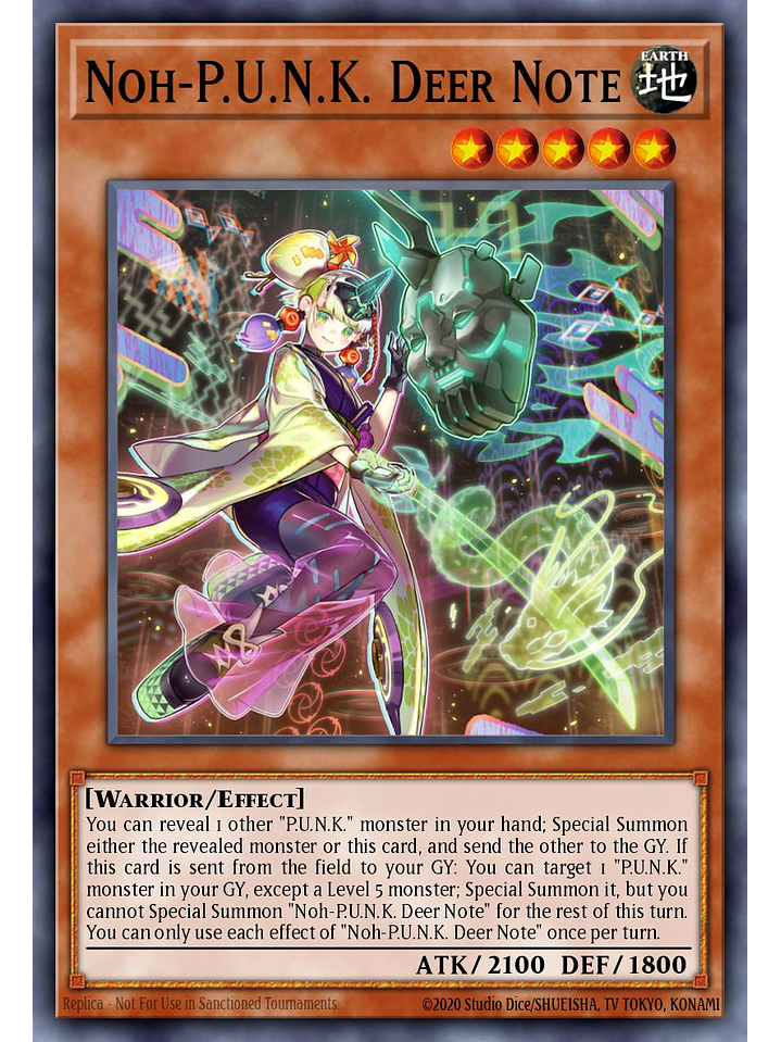 Noh-P.U.N.K. Deer Note - BLMM-EN076 - Ultra Rare 1st Edition 1