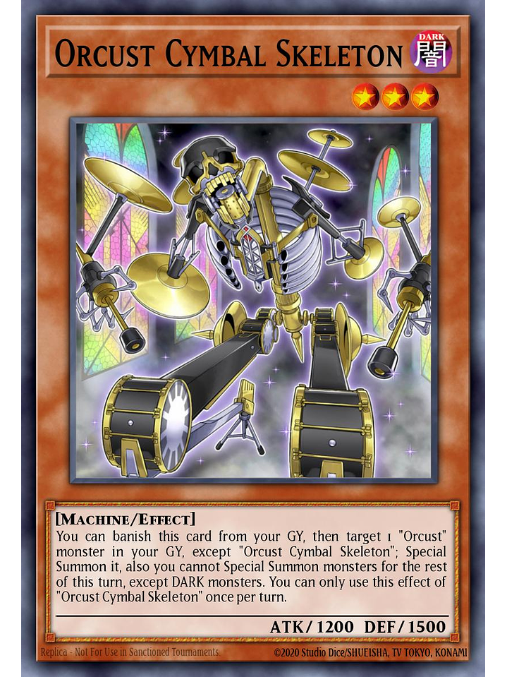 Orcust Cymbal Skeleton - BLMM-EN084 - Ultra Rare 1st Edition 1