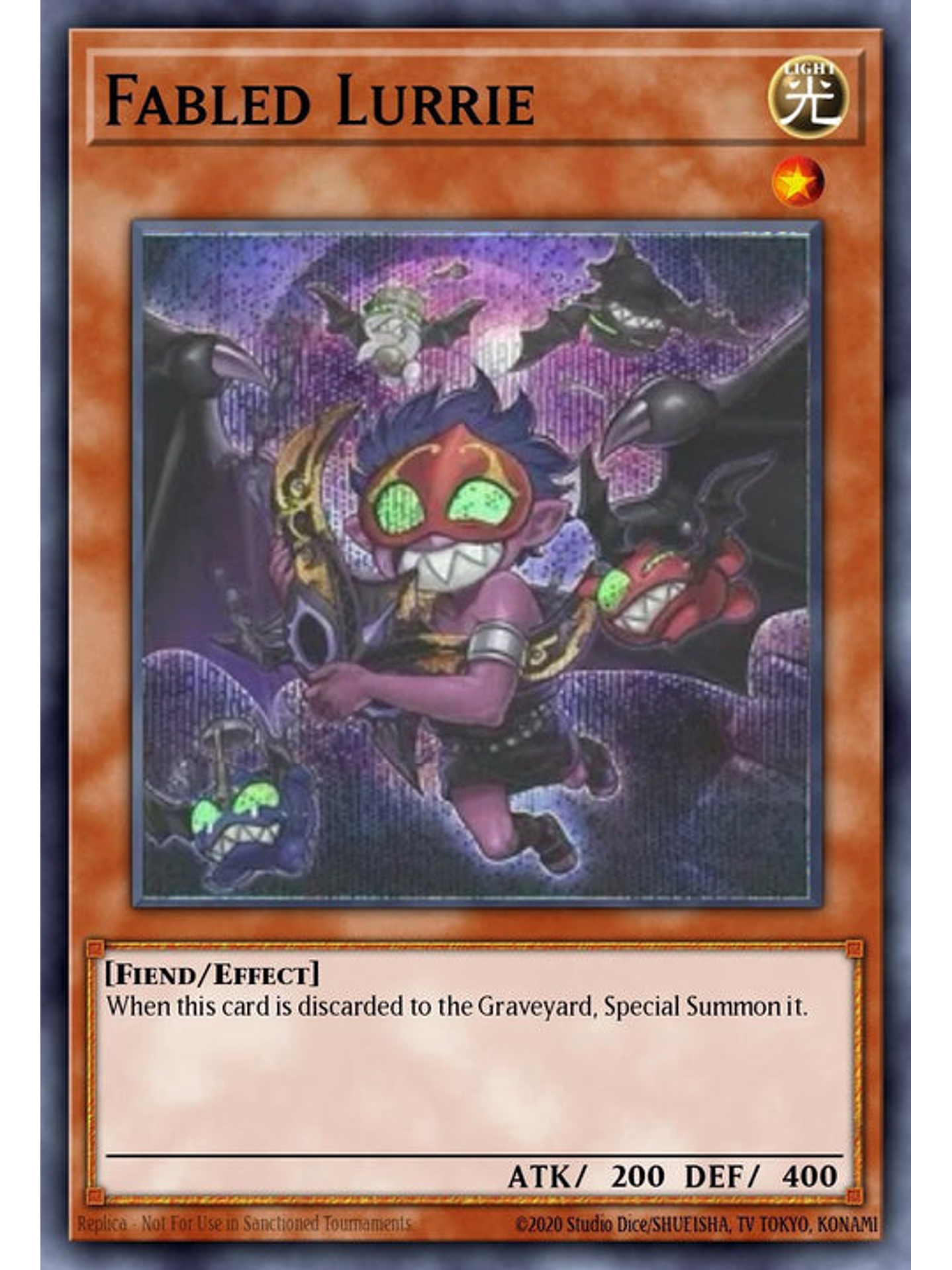 Fabled Lurrie (alternate artwork) - BLMM-EN104 - Secret Rare 1st Edition 1