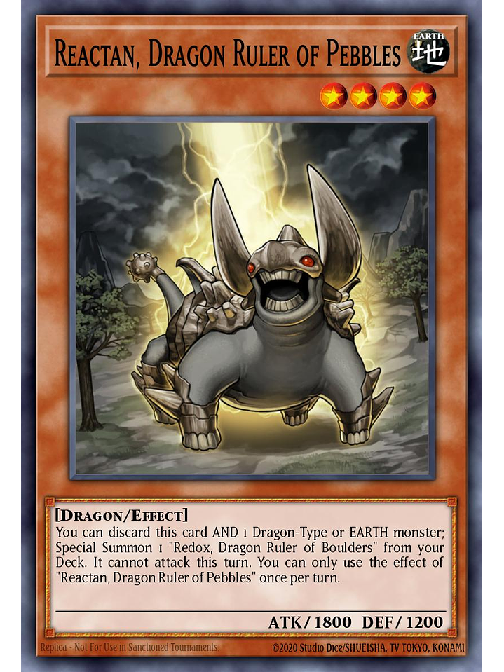 Reactan, Dragon Ruler of Pebbles - BLMM-EN121 - Secret Rare 1st Edition 1