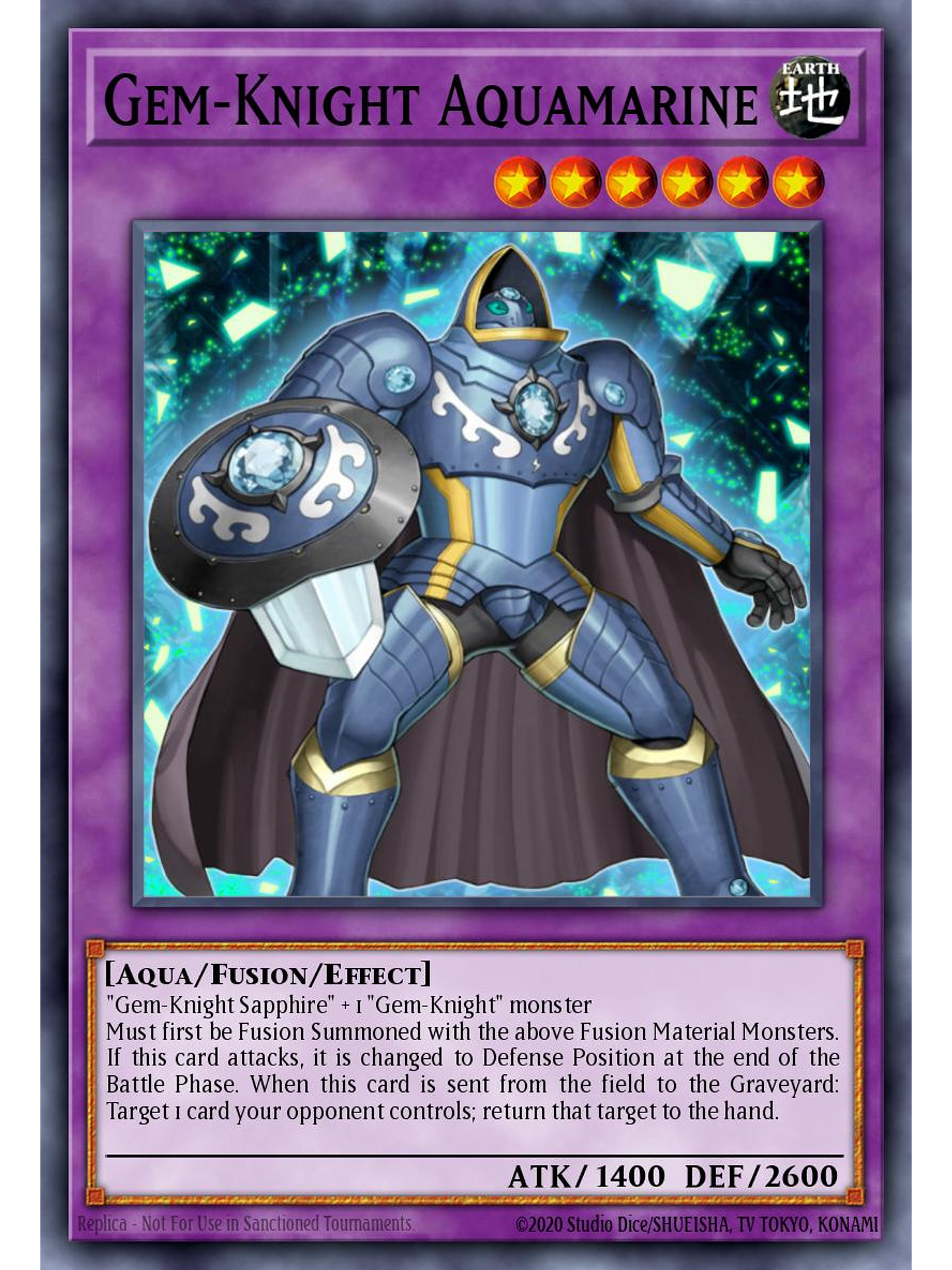 Gem-Knight Aquamarine - BLMM-EN137 - Ultra Rare 1st Edition 1