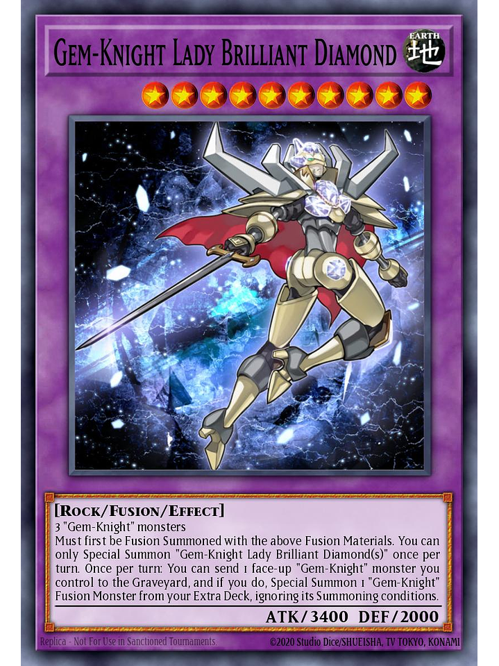 Gem-Knight Lady Brilliant Diamond - BLMM-EN145 - Secret Rare 1st Edition 1
