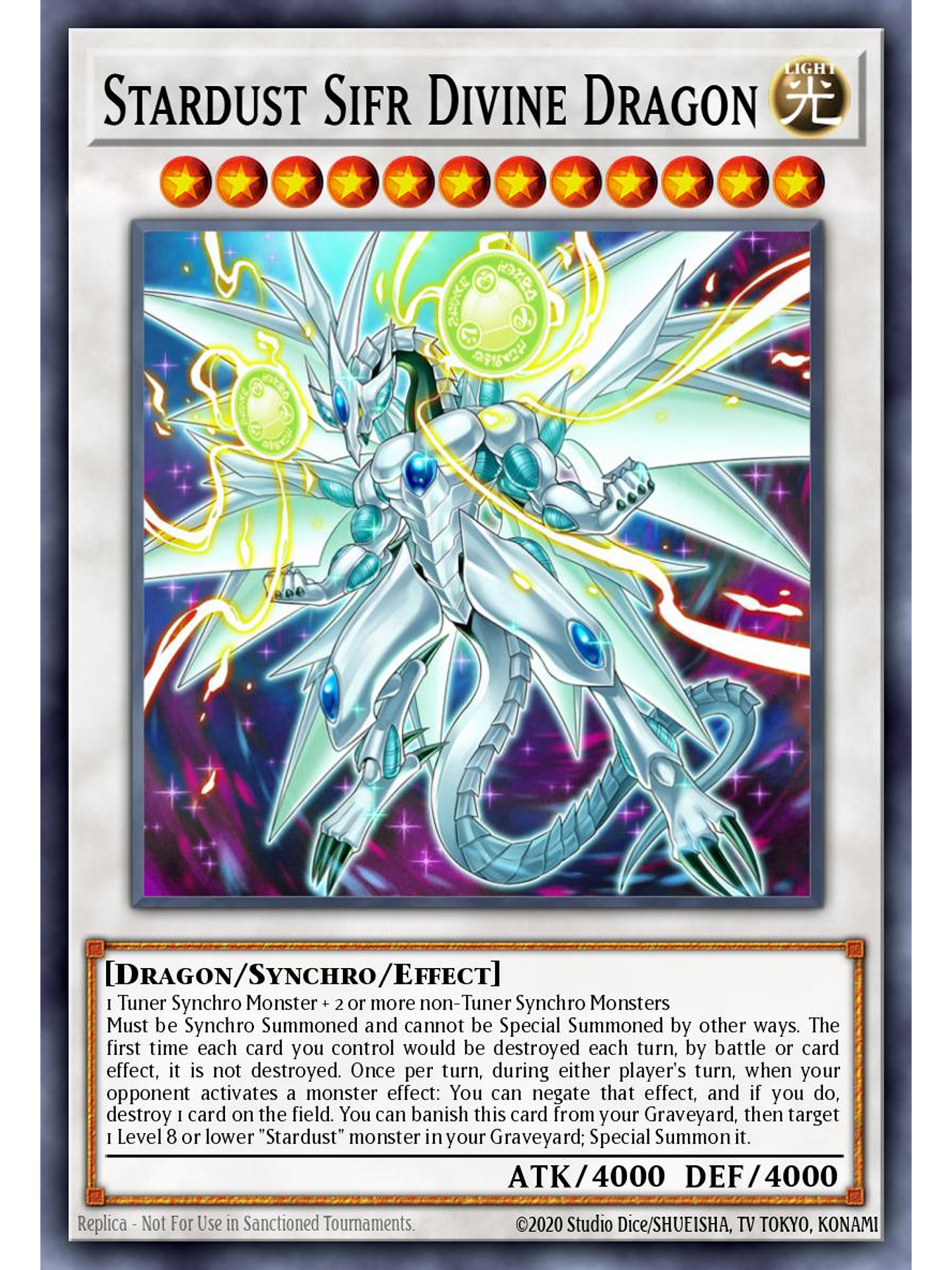 Stardust Sifr Divine Dragon - BLMM-EN151 - Secret Rare 1st Edition 1
