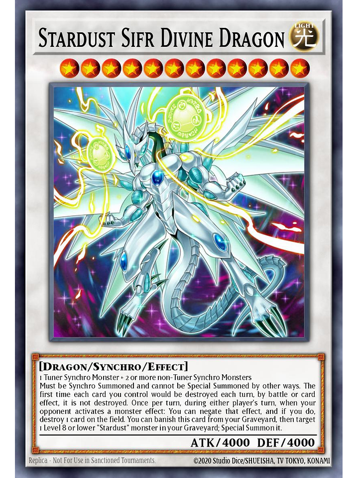 Stardust Sifr Divine Dragon - BLMM-EN151 - Secret Rare 1st Edition 1