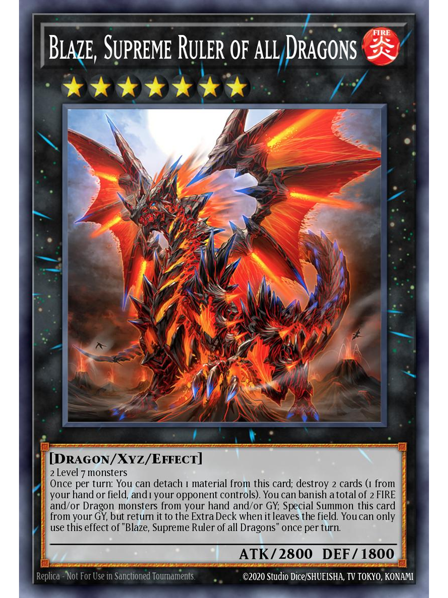 Blaze, Supreme Ruler of all Dragons - BLMM-EN155 - Ultra Rare 1st Edition 1