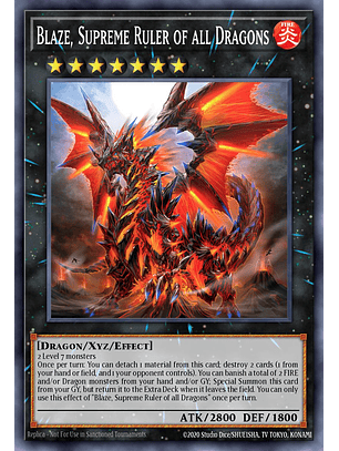 Blaze, Supreme Ruler of all Dragons - BLMM-EN155 - Ultra Rare 1st Edition