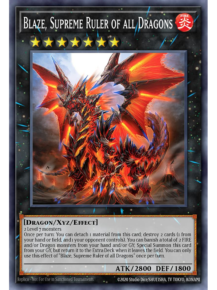 Blaze, Supreme Ruler of all Dragons - BLMM-EN155 - Ultra Rare 1st Edition 1
