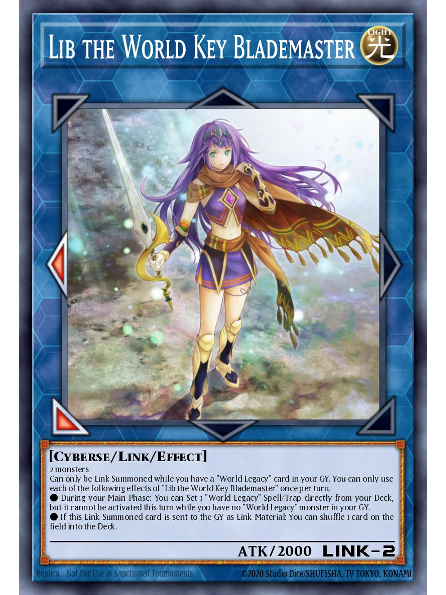 Lib the World Key Blademaster - BLMM-EN159 - Secret Rare 1st Edition 1