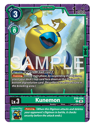 EX9-034 (Limited Foil) Kunemon
