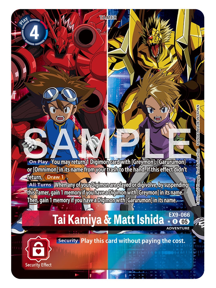 EX9-066 (Alternate Art) Tai Kamiya & Matt Ishida 1