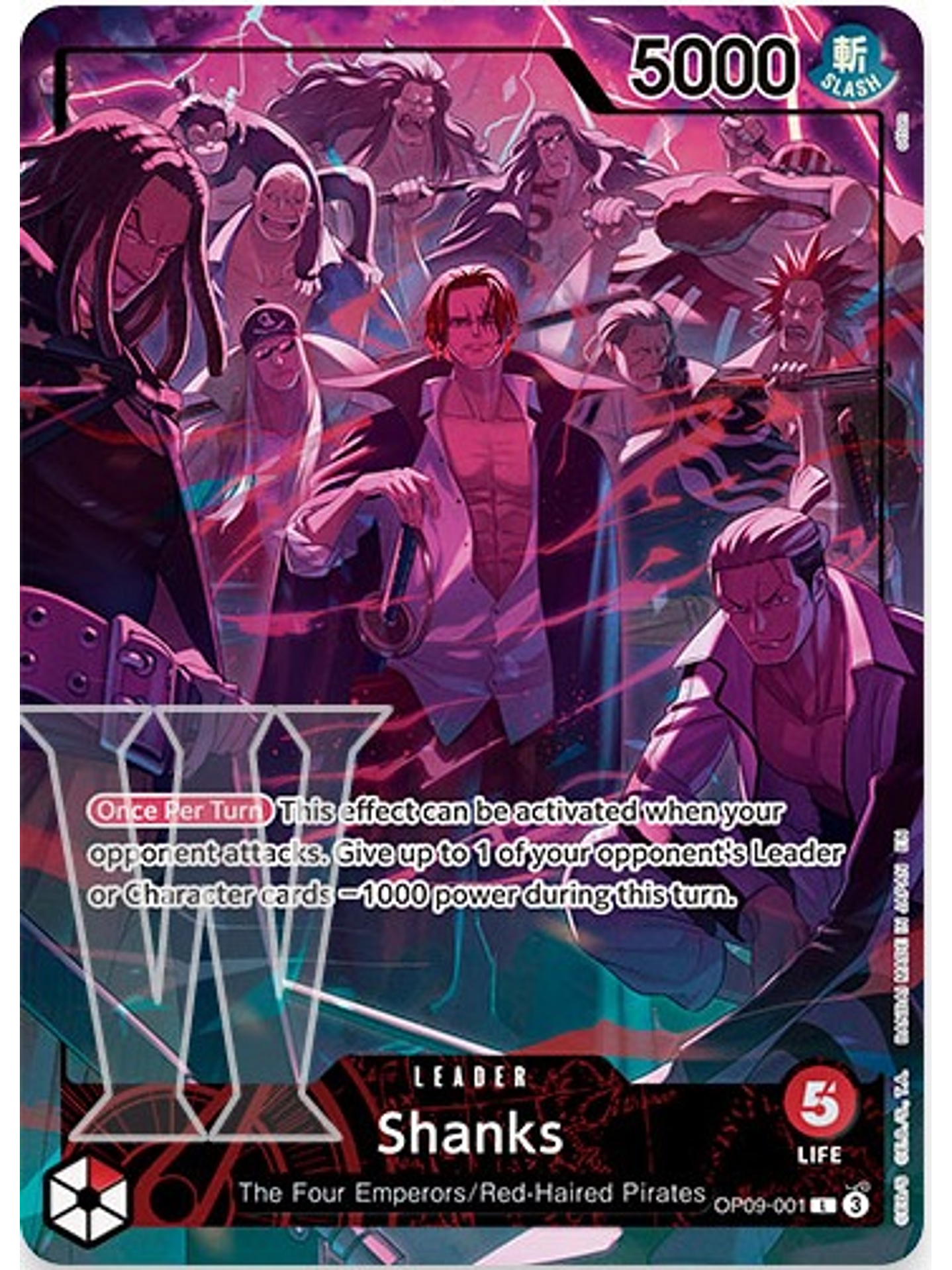 OP09-001 (Alternate Art) Shanks 1