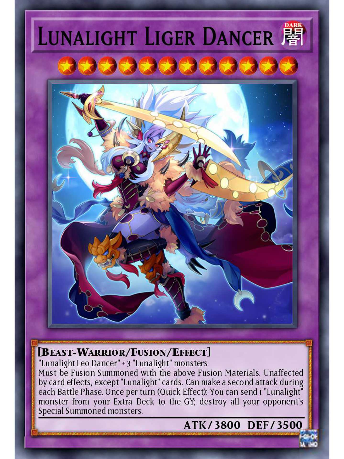 Lunalight Liger Dancer - DUAD-EN030 - Super Rare 1st Edition 1