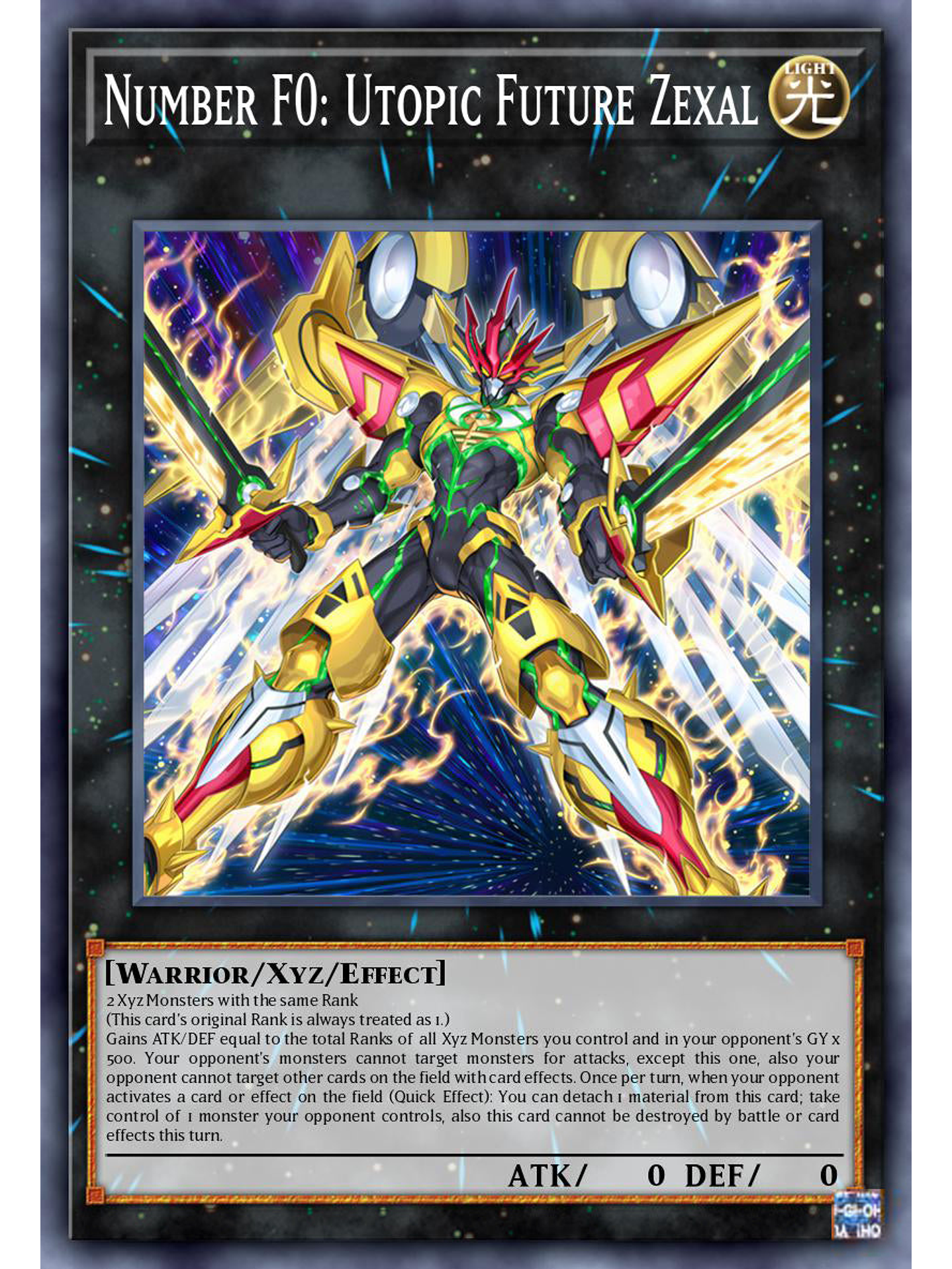 Number F0: Utopic Future Zexal - DUAD-EN042 - Starlight Rare 1st Edition 1
