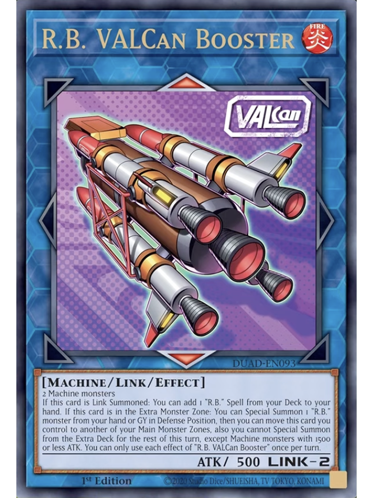 R.B. VALCan Booster - DUAD-EN093 - Ultra Rare 1st Edition 1