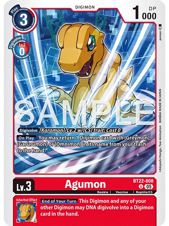 BT22-008 U Agumon 1