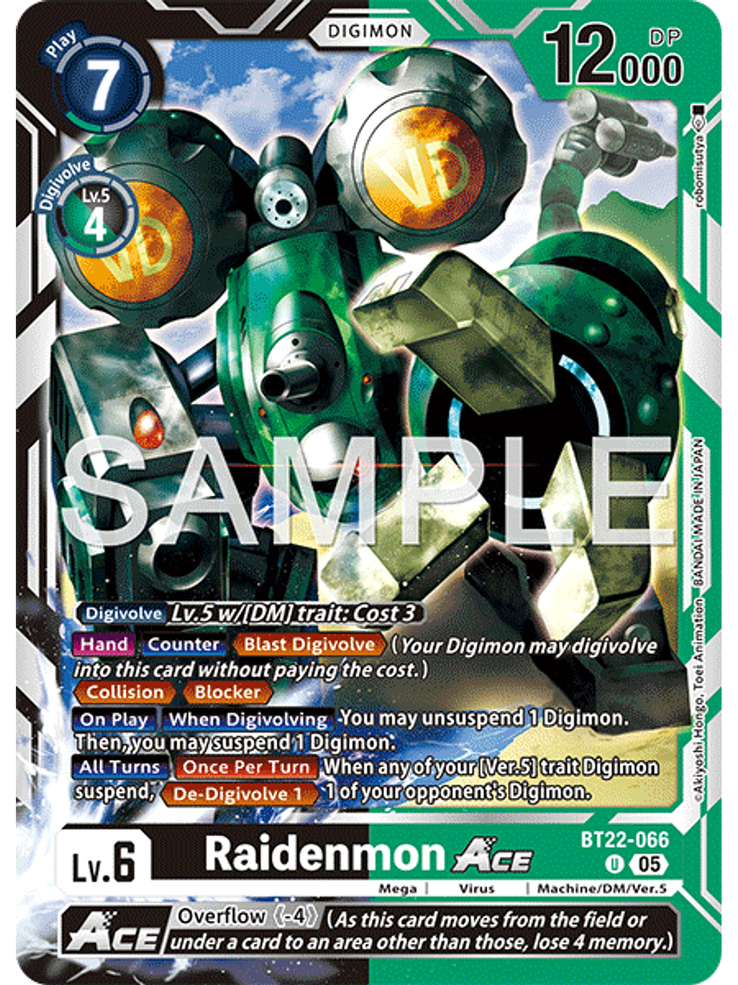 BT22-066 U Raidenmon ACE 1