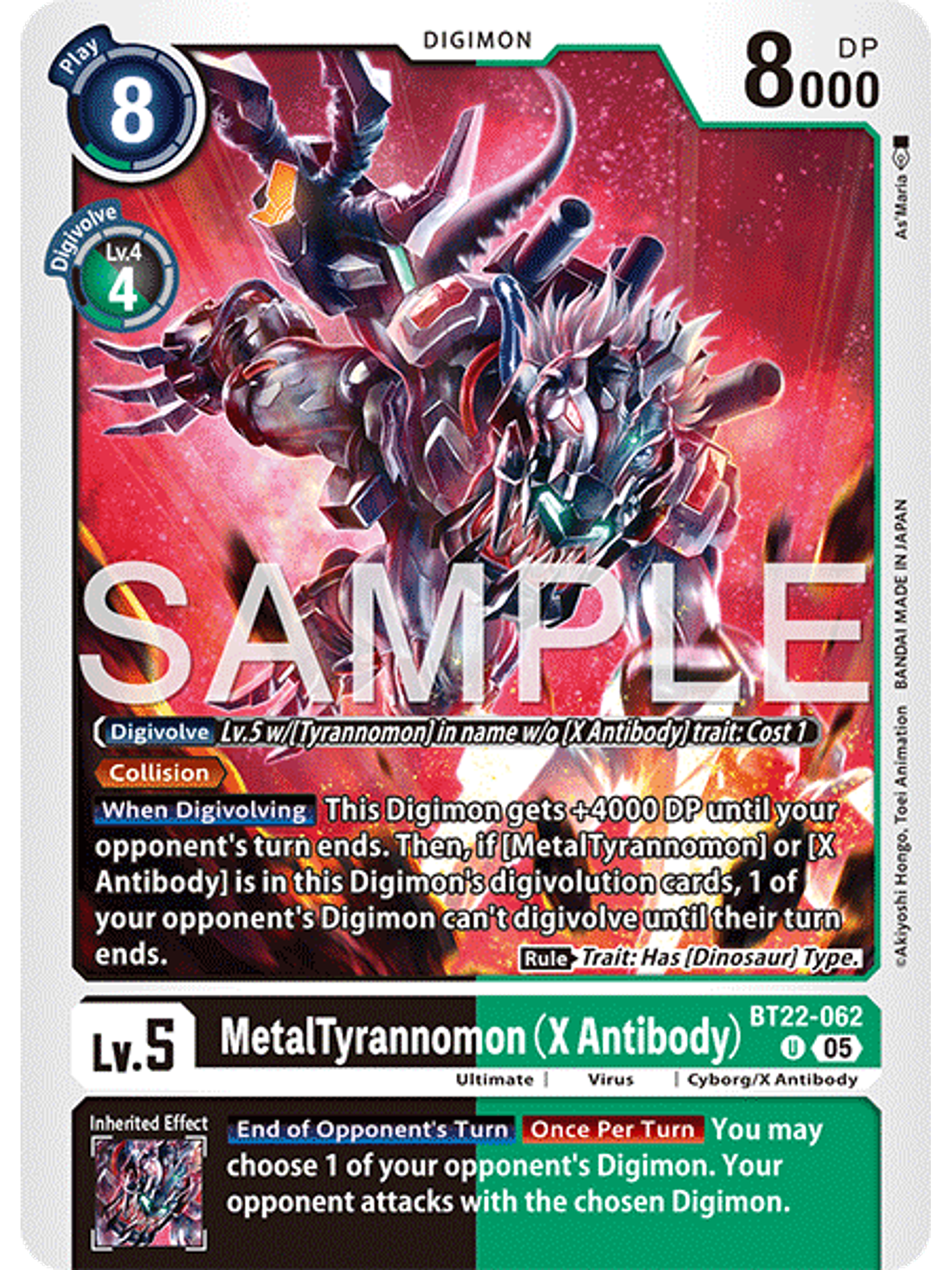 BT22-062 U MetalTyrannomon (X Antibody) 1