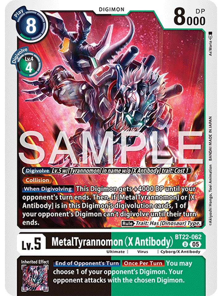 BT22-062 U MetalTyrannomon (X Antibody) 1