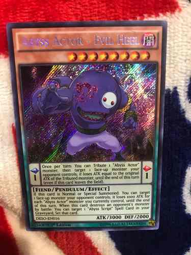 Abyss Actor - Evil Heel - deso-en016 - Secret Rare 1st Editi