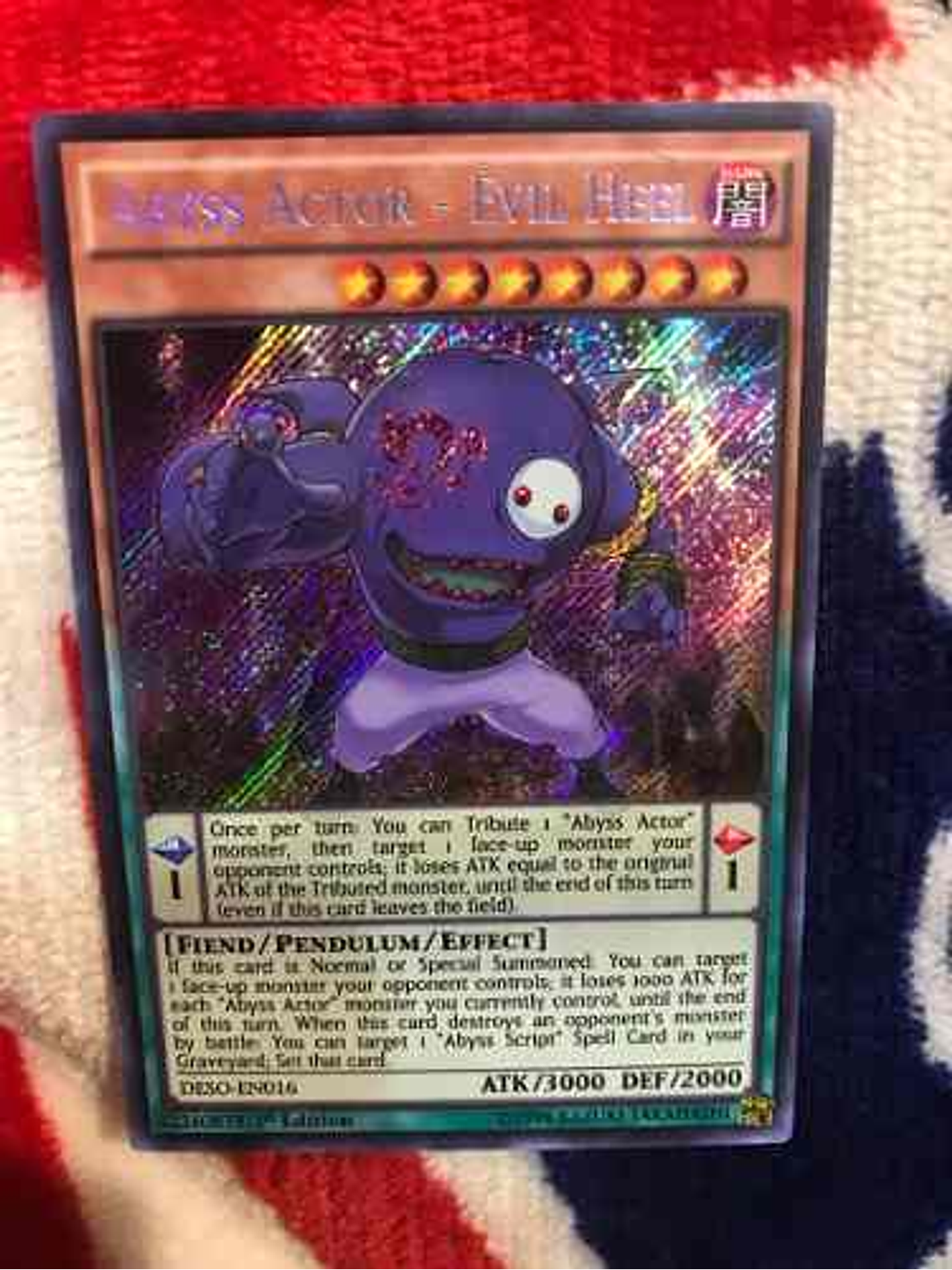 Abyss Actor - Evil Heel - deso-en016 - Secret Rare 1st Editi 1