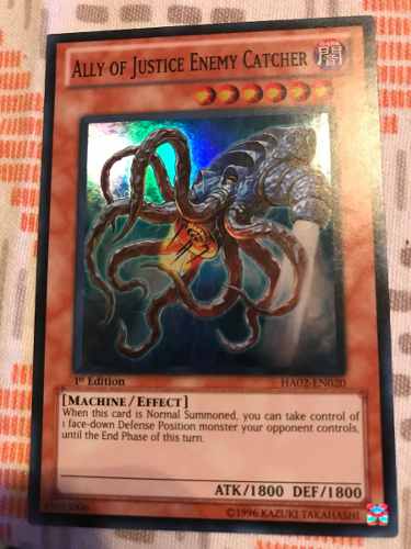 Ally Of Justice Enemy Catcher - ha02-en020 - Super Rare 1st Edition