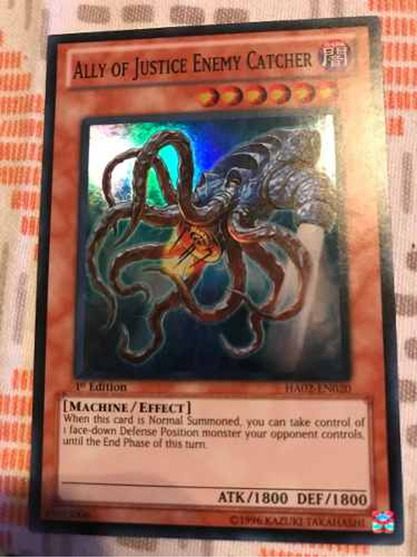 Ally Of Justice Enemy Catcher - ha02-en020 - Super Rare 1st Edition 1