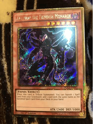 Angmarl the Fiendish Monarch - PGL3-EN001 - Gold Secret Rare 1st Edition