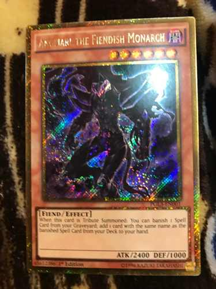Angmarl the Fiendish Monarch - PGL3-EN001 - Gold Secret Rare 1st Edition 1
