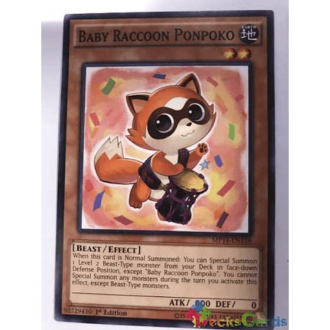Baby Raccoon Ponpoko - mp14-en136 - Common 1st Edition
