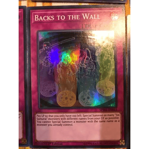 Backs To The Wall - spwa-en053 - Super Rare 1st Edition