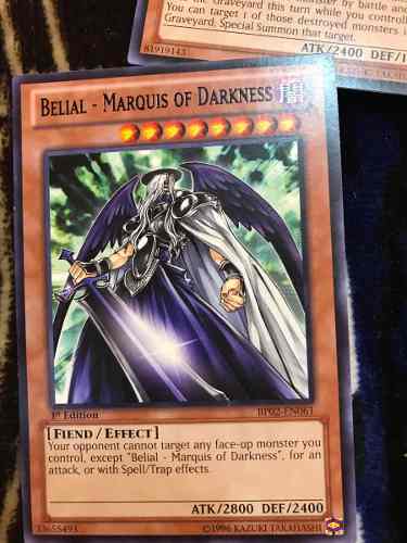 Belial - Marquis Of Darkness - bp02-en061 - Rare 1st Edition