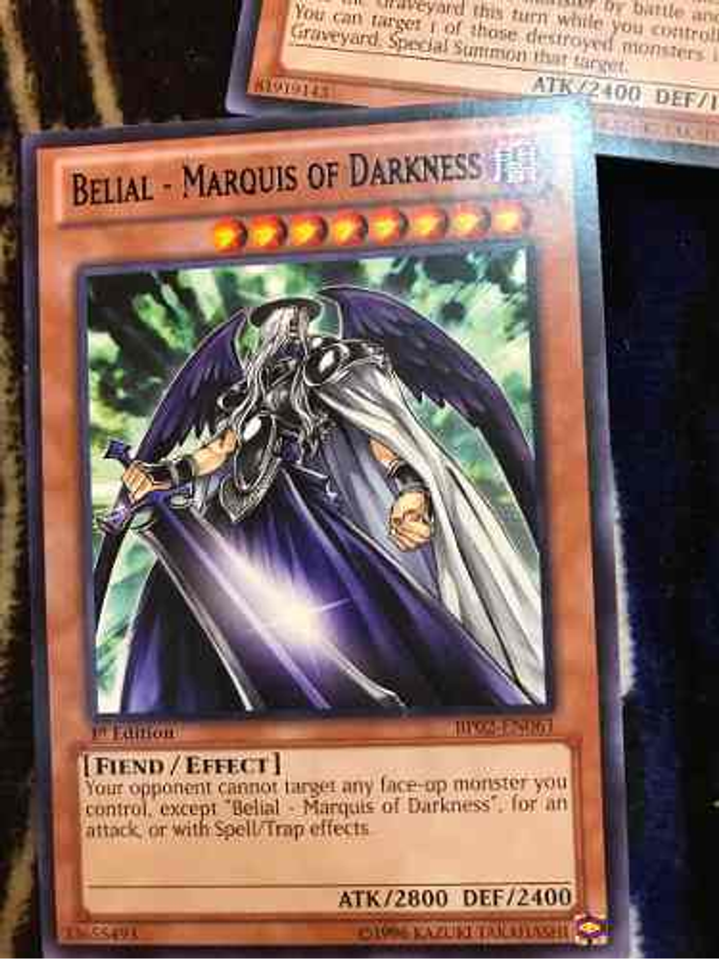 Belial - Marquis Of Darkness - bp02-en061 - Rare 1st Edition 1