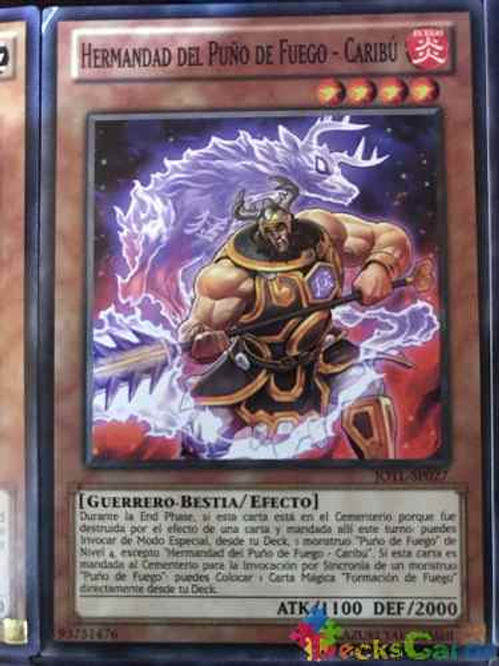 Brotherhood of the Fire Fist - Caribou - JOTL-EN027 - Common 1st Edition 1