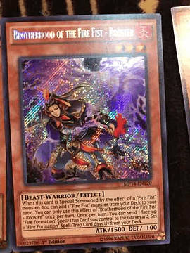 Brotherhood of the Fire Fist - Rooster - MP14-EN120 - Secret Rare 1st Edition