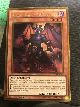 Calcab, Malebranche of the Burning Abyss - PGL3-EN048 - Gold Rare 1st Edition