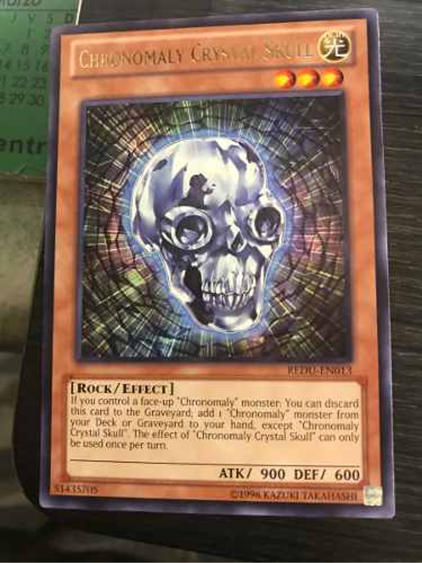 Chronomaly Crystal Skull - redu-en013 - Rare 1st Edition 1