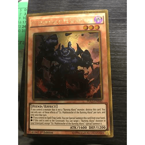Cir, Malebranche of the Burning Abyss - PGL3-EN045 - Gold Rare 1st Edition