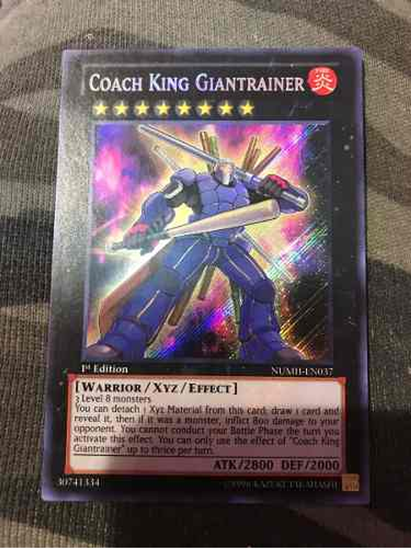 Coach King Giantrainer - numh-en037 - Secret Rare 1st Editio 1
