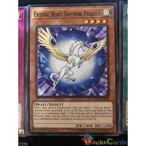 Crystal Beast Sapphire Pegasus - led2-en042 - Common 1st Edition