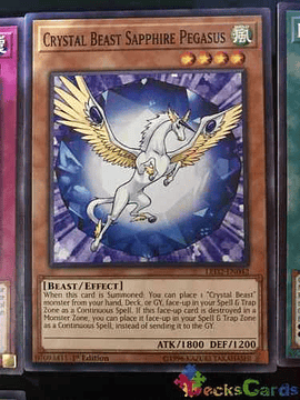 Crystal Beast Sapphire Pegasus - led2-en042 - Common 1st Edition