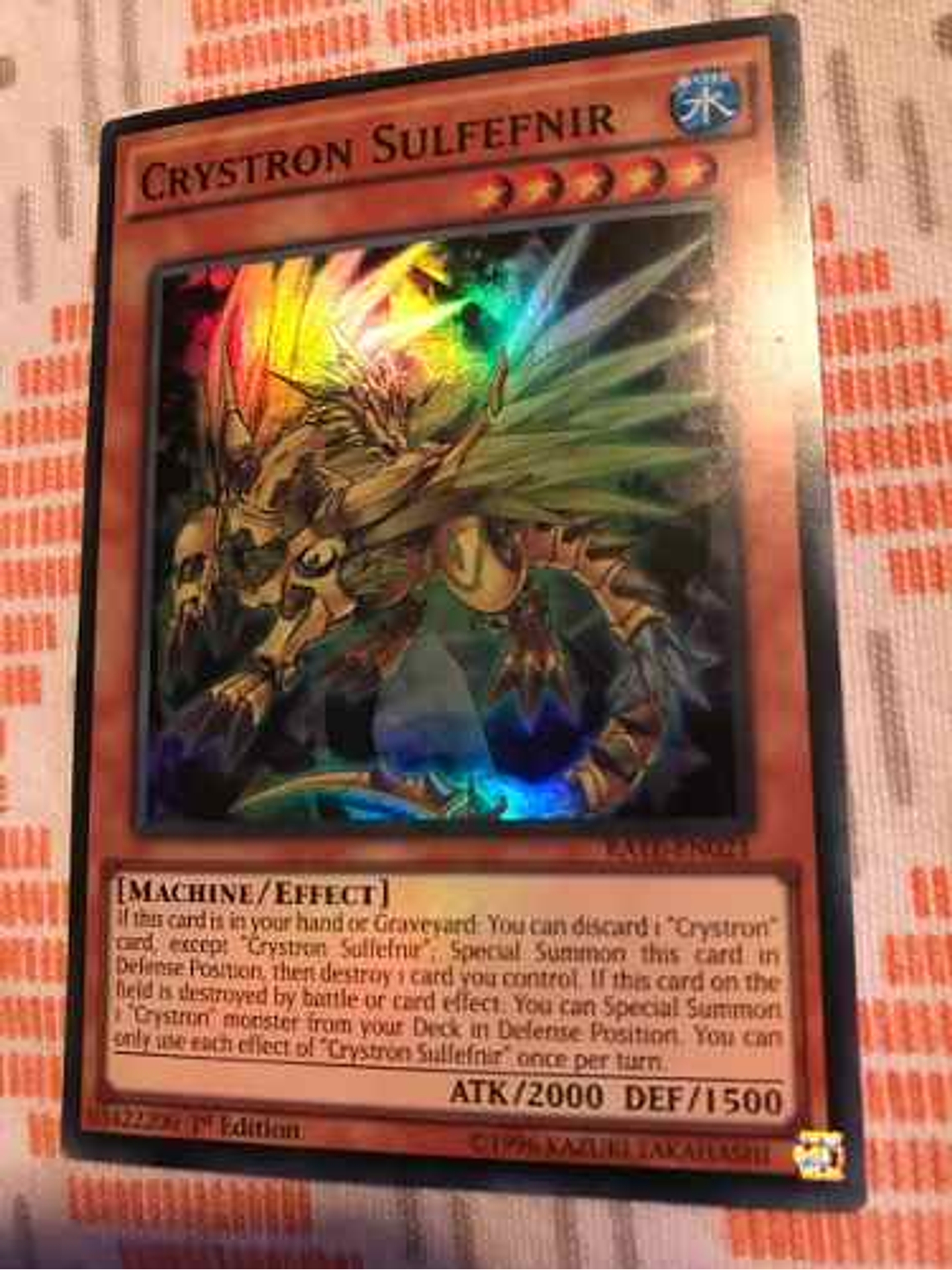 Crystron Sulfefnir - rate-en021 - Super Rare 1st Edition 1