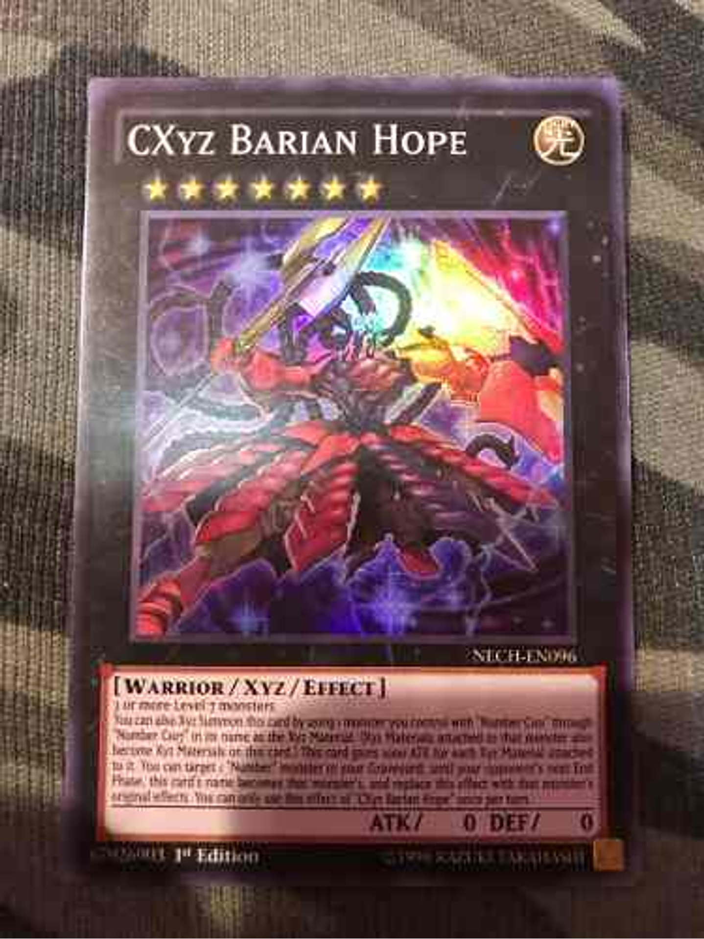 Cxyz Barian Hope - nech-en096 - Super Rare 1st Edition 1