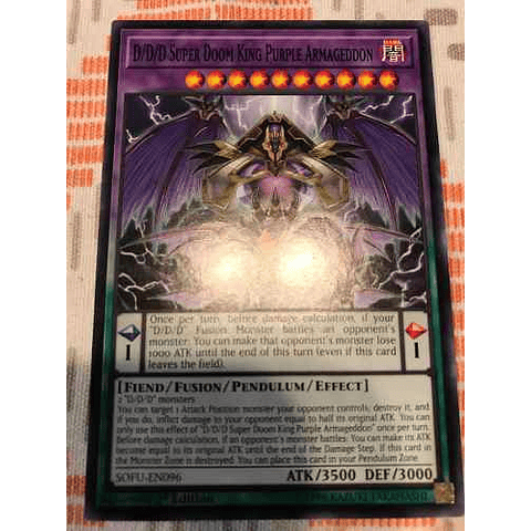 D/d/d Super Doom King Purple Armageddon - sofu-en096 - Common 1st Edition