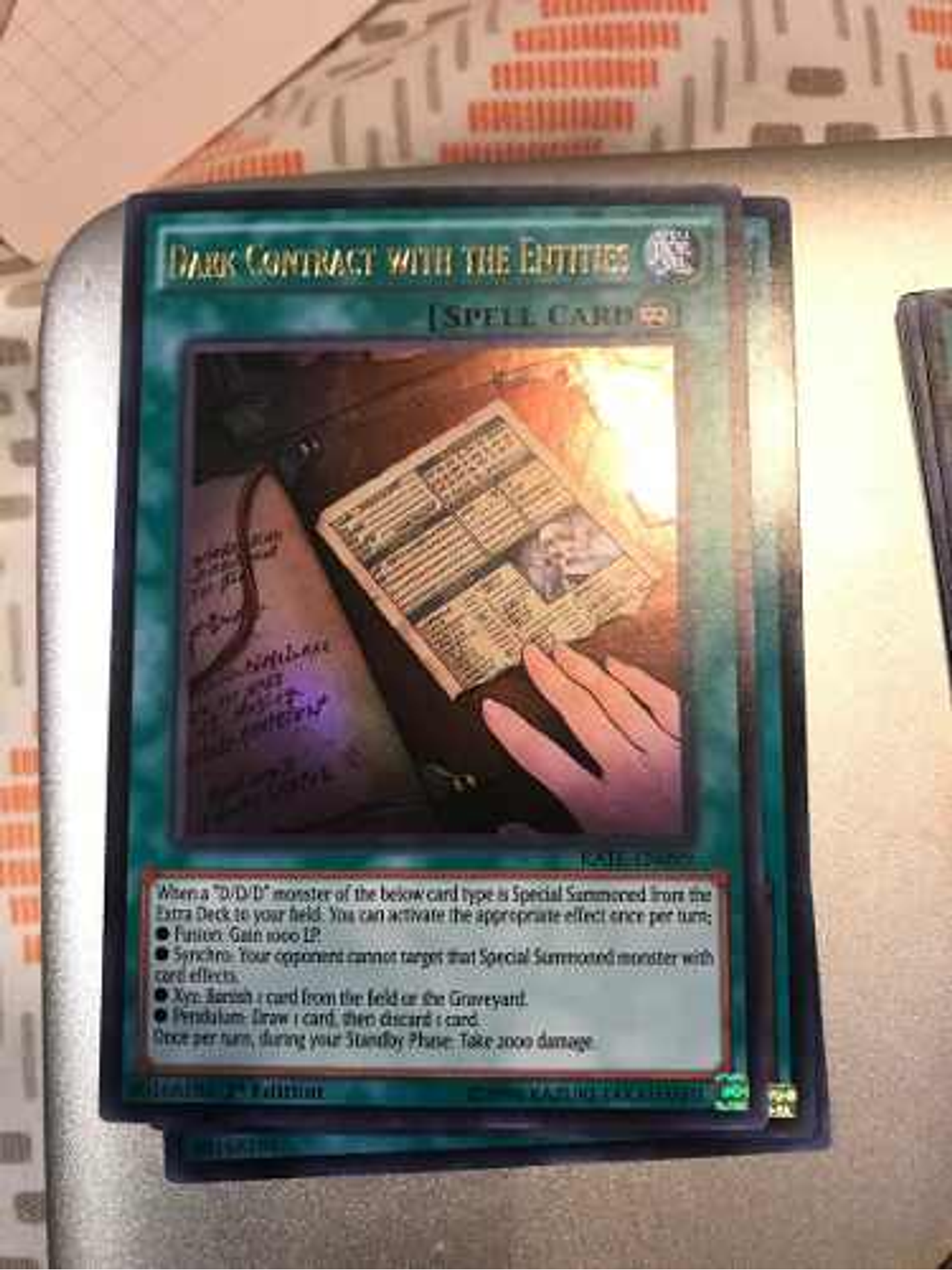 Dark Contract With The Entities - rate-en099 - Ultra Rare 1st Edition 1